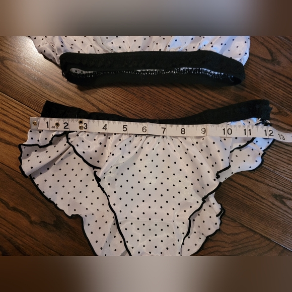 2 PC Lingerie Set, Silky with Lace Trim - Picture 6 of 7